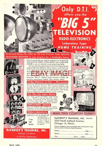 1950 advert deforests - advert, tv