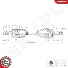 Albero motore ESEN SKV 40SKV390 per Opel Meriva berlina grande X03 CDTI E75