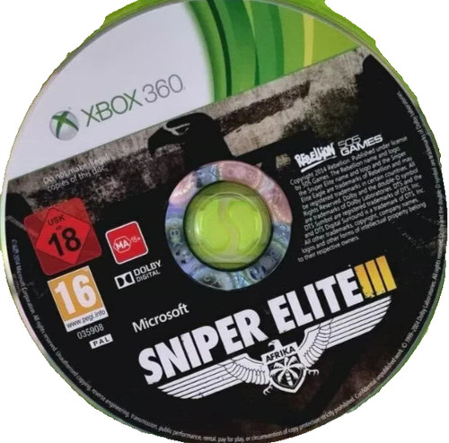Sniper elite iii - sniper, xbox