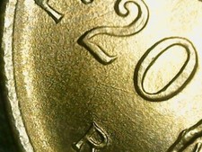 20 LIRE 1981 ERRORE - LINEA IN RILIEVO DALLO 0 DEL VALORE [G751]