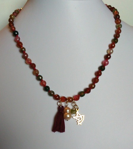 Collana agate tormalina