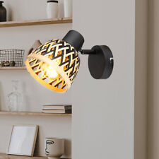 Lampada da Parete Faretto Muro Bambù Boho Design Camera Letto Braun