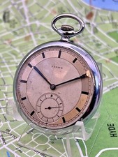 Orologio da tasca Zenith metallo 1960. Quadrante raro. 