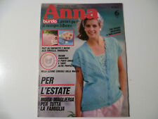 BURDA ANNA GIUGNO 1985 + TRACCIATI E DECALCABILE MODELLI Maglia Uncinetto Ricamo