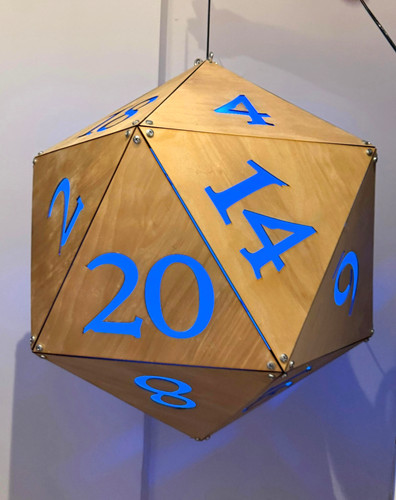 Lampadario d20 artigianale - d20,