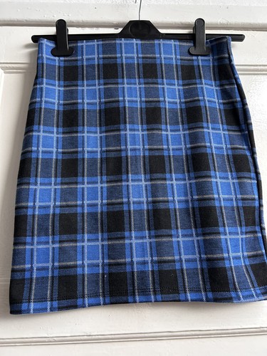 Gonna quadri tartan blu new - a,