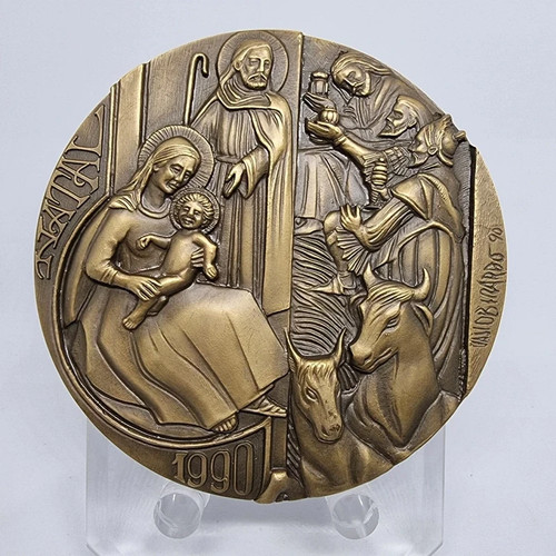 Medaglia bronzo sacra - bronzo, /