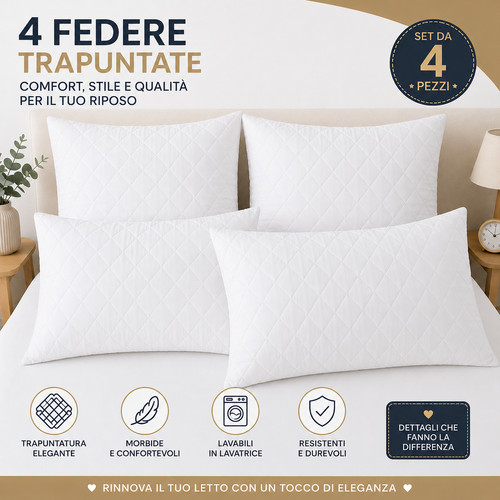 Set federe trapuntate con - federe,