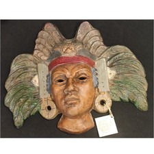 Maschera vintage maya art line - maschera,