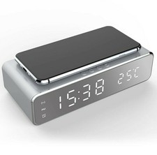 Radio sveglia ricarica rapida Wireless USB Digital LED scrivania sveglia