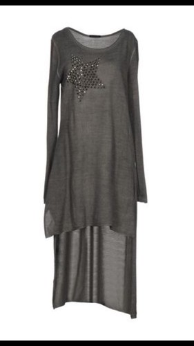 Vestito maglia lunga grigio - vestito,