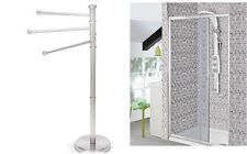 PIANTANA PORTA ASCIUGAMANI DA TERRA BRACCI ORIENTABILI ACCIAIO L33 X P22X H85