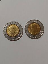 Italia 500 lire, 1994 - anniversario Nascita di Luca Pacioli - 2 monete