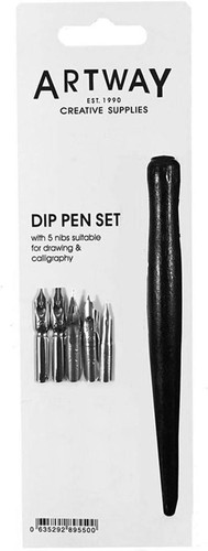 Dip pen set with - set, 5