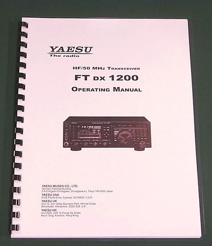 Yaesu ftdx 1200 - ftdx-1200, manuale