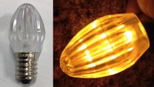 E14 Led 24V VOTIVA  per Cimitero mini bulb  Arte Sacra 24V color AMBRA