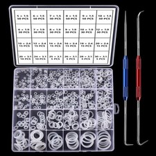 610 Pezzi 24 Misure Bianco O ring Assortimento Kit O ring Silicone Guarnizioni