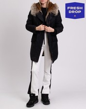 Giacca parka RRP € 1500 ARMY by YVES SALOMON FR34 US2 UK6 XS fodera in pelliccia di coniglio