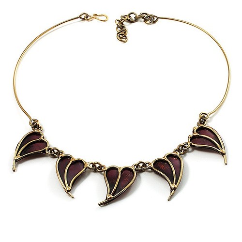 Collana girocollo ottone - collana,