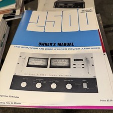 McIntosh MC2500 Amplificatore di Potenza Manuale del Proprietario *Originale* Vintage