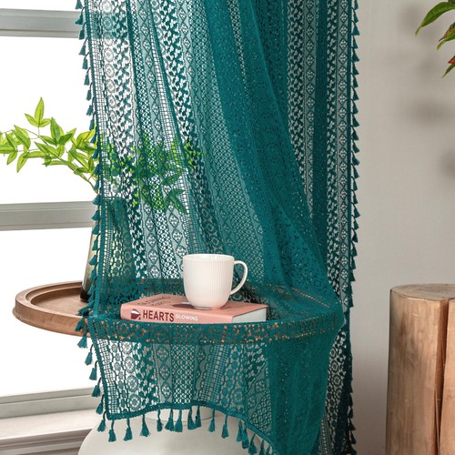 Tende trasparenti teal - teal, 84