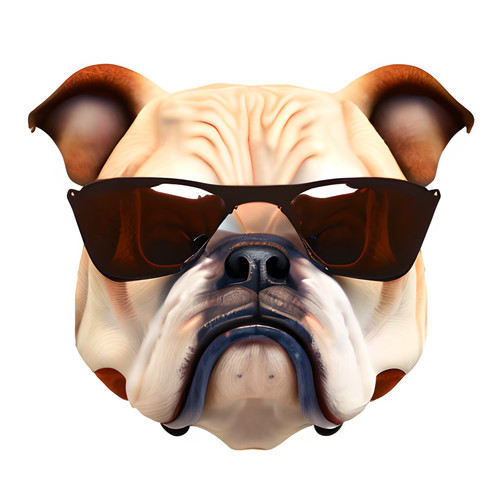 Adesivi auto bulldog inglese - bulldog,