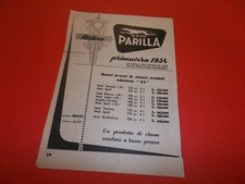 PUBBLICITA' 1954  MOTO PARILLA BRACCO LUSSO SPORT LEVRIERE ADVERT WERBUNG
