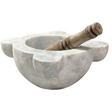 Mortaio Classico Marmo Bianco