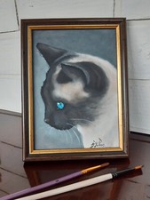 Quadro gatto siamese animale