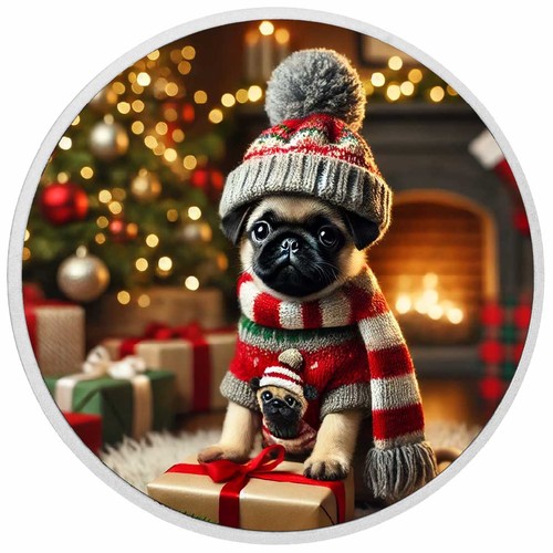 Gemütliche weihnachten mops - weihnachten,
