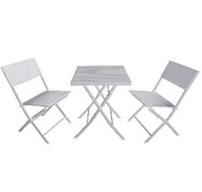 Tavolo + 2 Sedie In Acciaio E