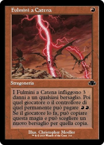 Mtg chain lightning 316 - lightning, exc
