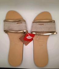 Ciabatte HAVAIANAS Woman EU 43 UK 9 US 11 Nuove Tessuto Panna. No Infradito 