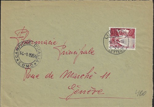1956 storia postale campione - storia,