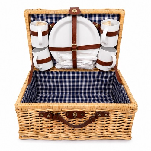 Vintage wicker picnic basket - vintage,