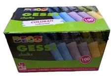 100 PZ GESSETTI GESSI COLORATI