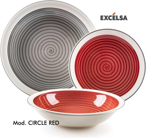 Servizio piatti circle red - circle,