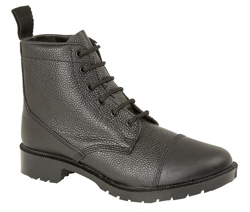 Scarpa stivali uomo pelle nera