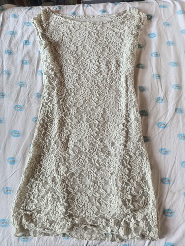 Vestito pizzo color crema - vestito,