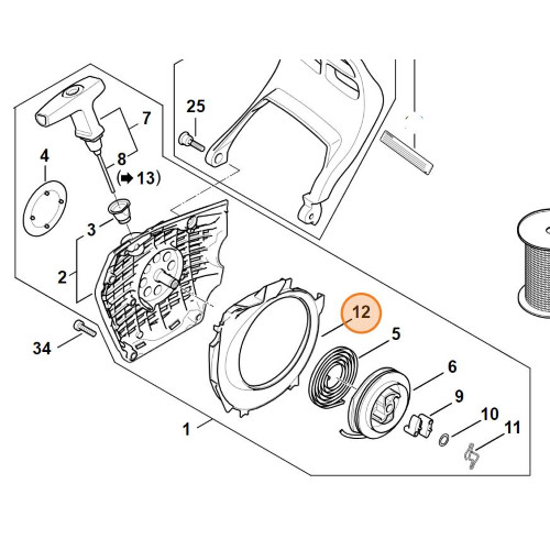 Stihl carter interno coperchio - stihl,