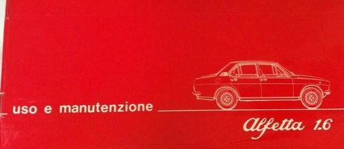 Libretto manuale alfetta - libretto,