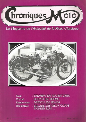 Chroniques moto triumph - chroniques, n°01