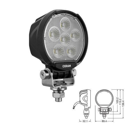Faretto led rotondo 20w - led, 2000