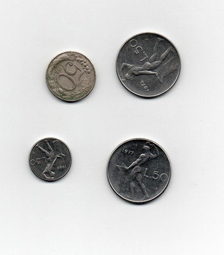 Moneta lire piccole - moneta, "micro