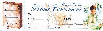 Invito prima comunione maschio - invito,