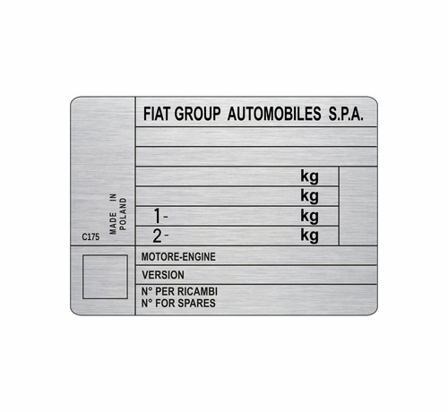 Targhetta fiat riproduzione - fiat,