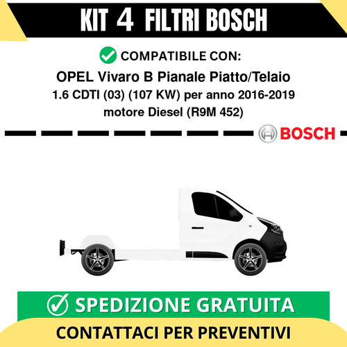 Kit bosch filtri tagliando - kit,