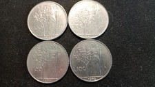 ITALIA - N. 4 MONETE DA 100