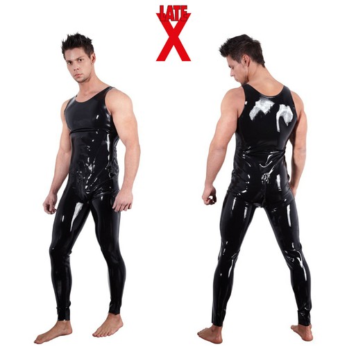 Late sexy fitted men latex - late,