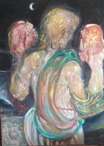 Dipinto olio tela - su, studio
